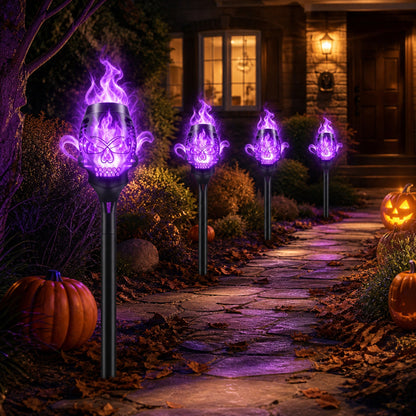 💀Halloween Solar Skull Flame Lights