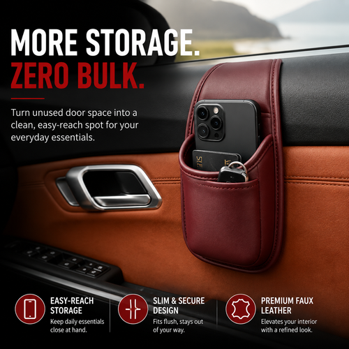 📱 TRENDING NOW | Car Phone Storage Pocket – Slim Adhesive Organizer for Phones, Keys, Cards, Tickets & Sunglasses