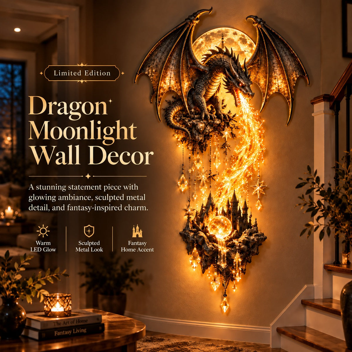 Dragon Moonlight Wall Decor