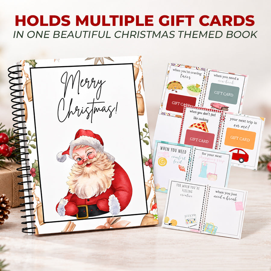 🔥 Last Day 50% OFF 🔥 Christmas Gift Card Book – 12 Gift Card Pages & Personal Message Holder - zenxashop