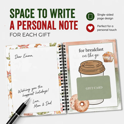 🔥 Last Day 50% OFF 🔥 Christmas Gift Card Book – 12 Gift Card Pages & Personal Message Holder - zenxashop