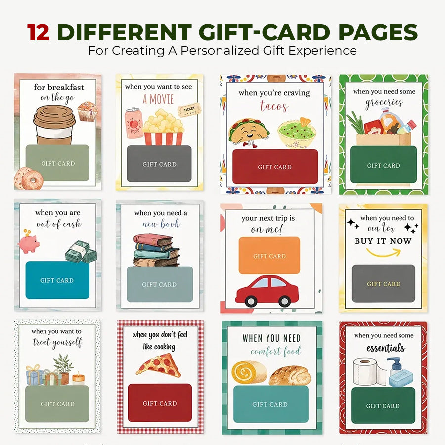 🔥 Last Day 50% OFF 🔥 Christmas Gift Card Book – 12 Gift Card Pages & Personal Message Holder - zenxashop