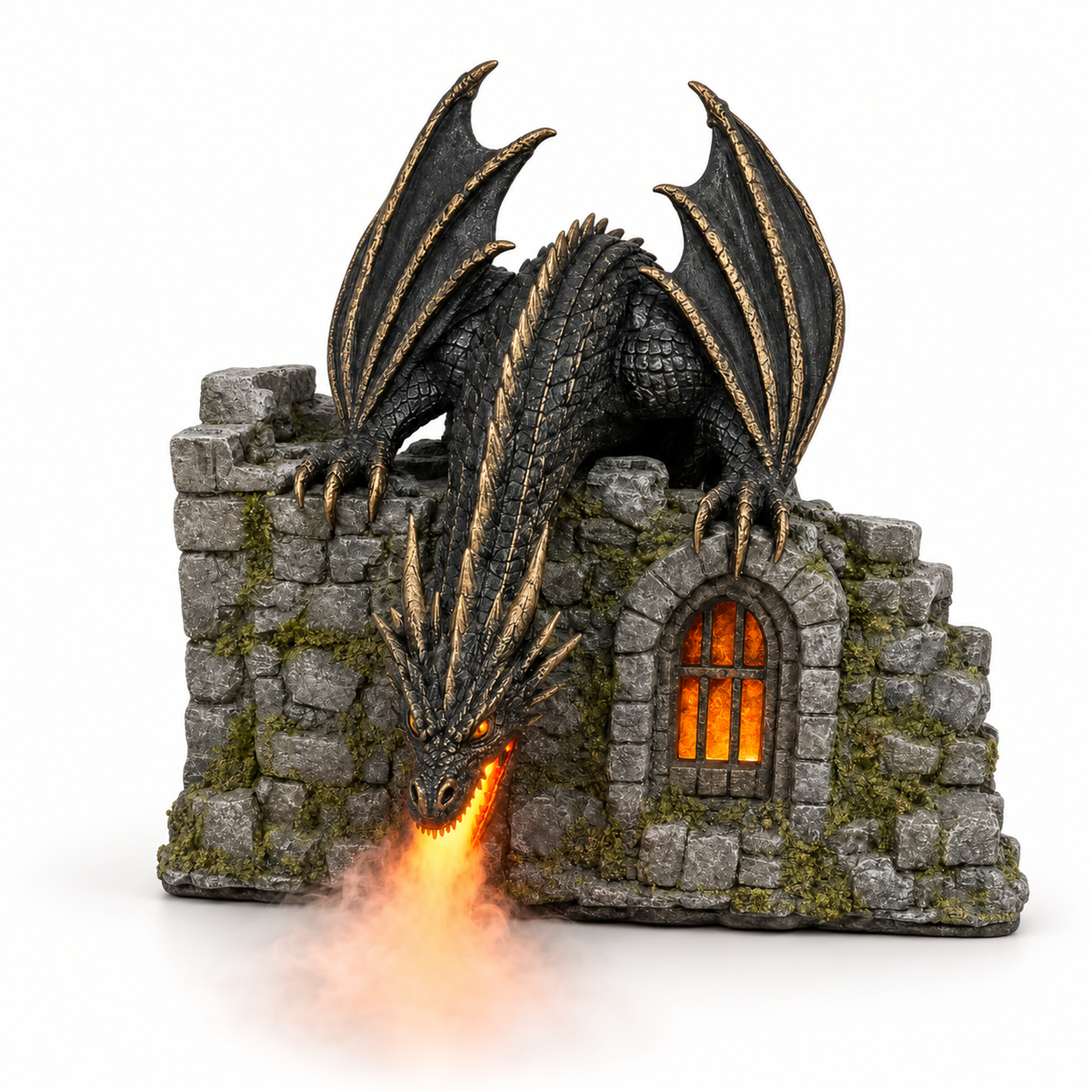 🐉 Dragon Castle Mist Sprayer | LED Fire Breath Light, Humidifier & Air Purifier