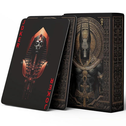 🃏👑 Black-Gold Egyptian Mythology Playing Cards