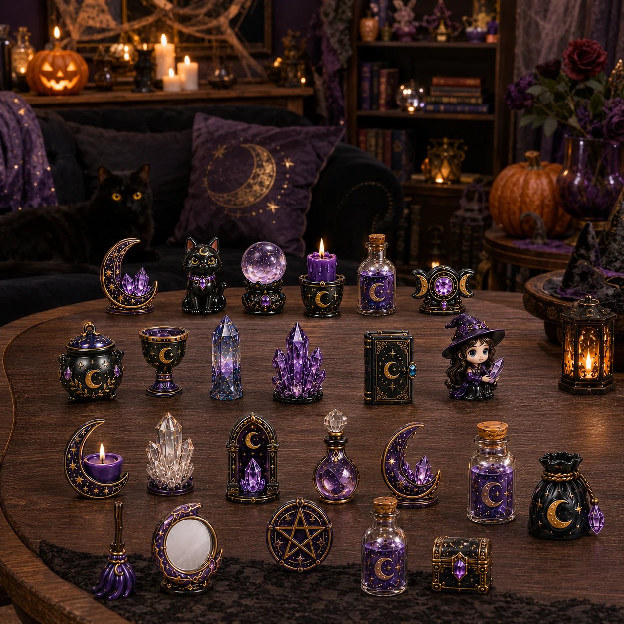 🔮 2026 Crystal Witch Advent Calendar | 24 Days of Mystical Miniatures, Crystal-Inspired Surprises & Witchy Fantasy Charm ✨