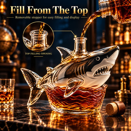 🦈 50th Anniversary Shark Tribute Whiskey Decanter