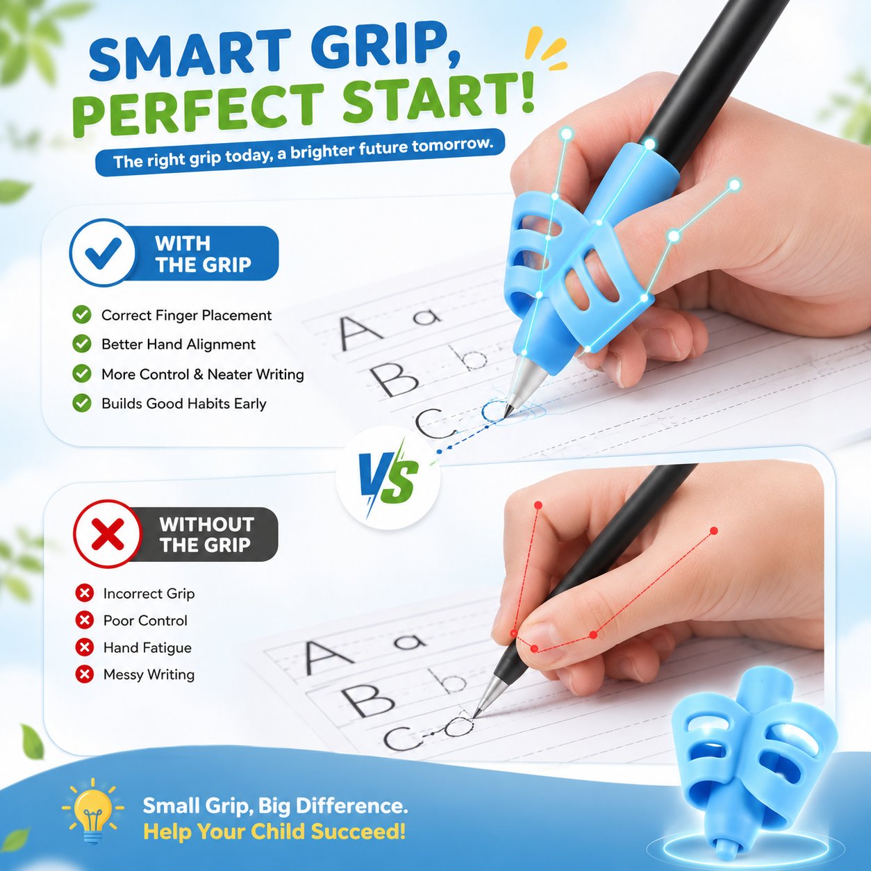 📚 Reusable Kids Handwriting Practice Set – 4 Learning Books with Magic Tracing Pen ✏️✨