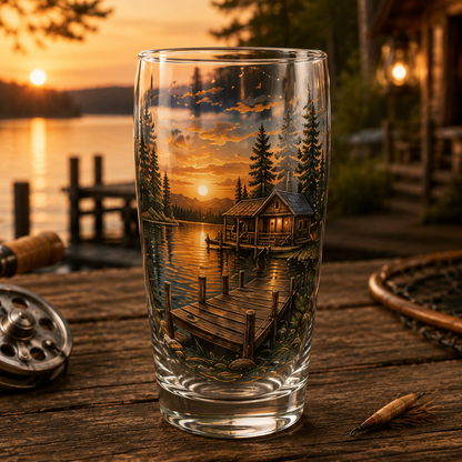 ✨🎣 The Last Cast Fishing Pint Glass Collection – 7 Unique Angler Designs & Gift Box