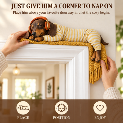 Sleeping Dachshund Door Topper