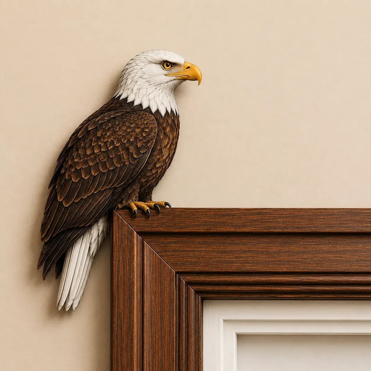 🦉🌿 Watchful Woodland Owl Perch – Charming Doorway & Shelf Corner Decor