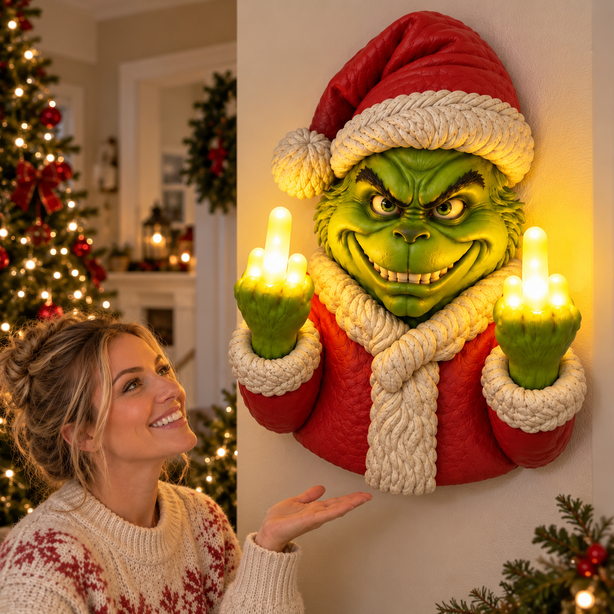 NaughtyGlow Mischief Glow Wall Light | Add Some Mischief To Your Holidays