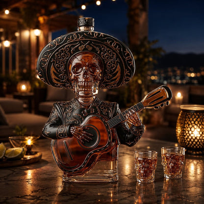 🥃 Limited-Time 50% OFF 💀 Mexican Mariachi Skeleton Decanter