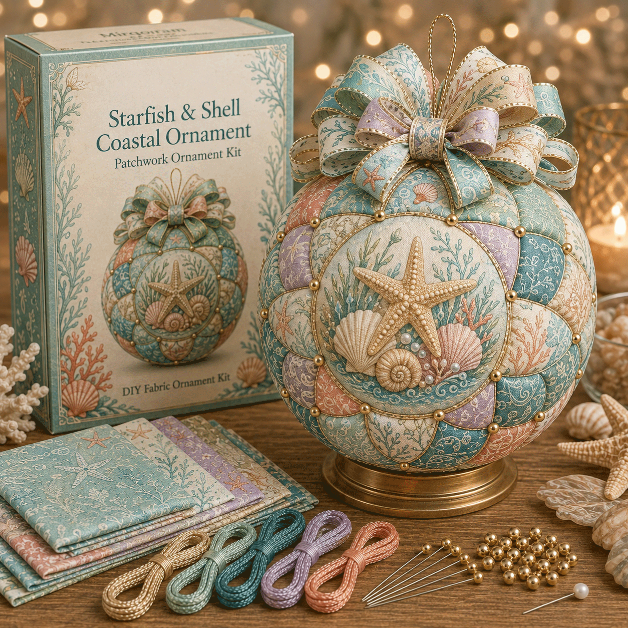 🌊 Ocean Treasures Patchwork Ornament DIY Kit