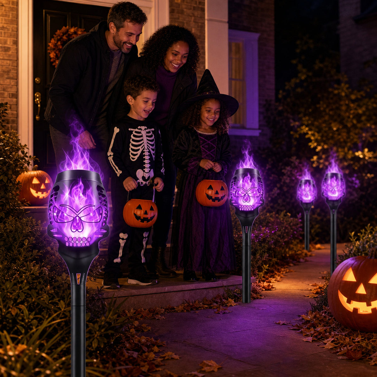 💀Halloween Solar Skull Flame Lights