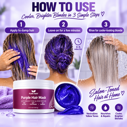 💜Anti-Yellowing Purple Hair Mask 💜 Say goodbye to Red Highlights!