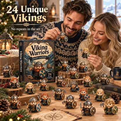 ⚔️24 Days Viking Warrior Countdown Box | Reusable Christmas Tree Ornaments & Family Holiday Tradition