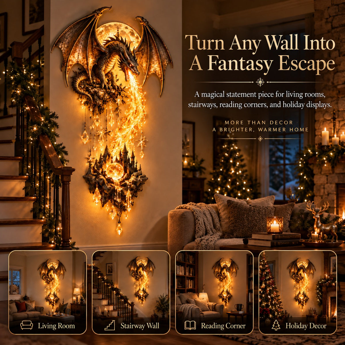 Dragon wall decor room placement