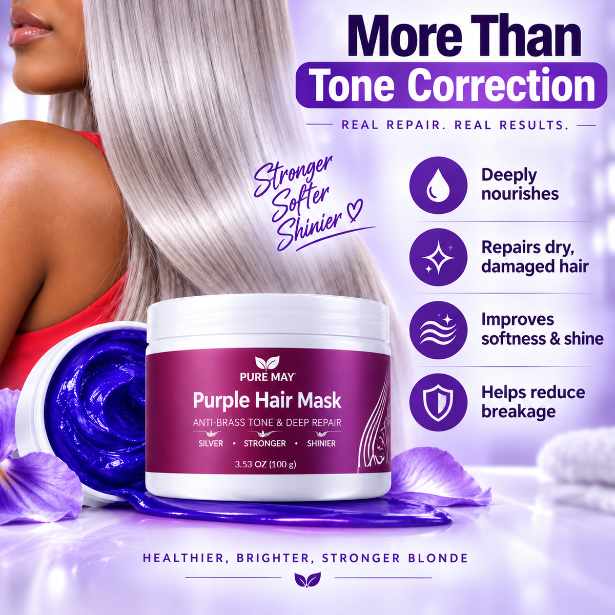💜Anti-Yellowing Purple Hair Mask 💜 Say goodbye to Red Highlights!