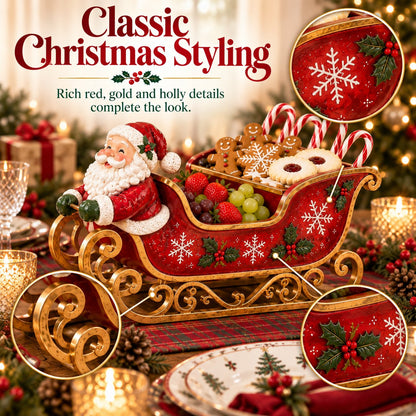 🎅🛷 Santa’s Holiday Treat Sleigh – Festive Serving Tray for Christmas Tables & Parties