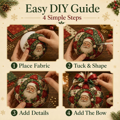🔥LAST DAY 50% OFF - 🎄Christmas Classics Patchwork Ornament DIY Kit