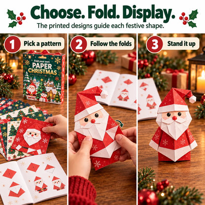 🎄✨ Create Your Own Christmas Magic – Easy 3D Layered Paper Craft Kit for Beginners