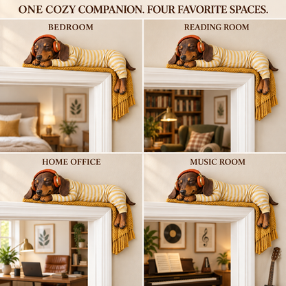 Sleeping Dachshund Door Topper