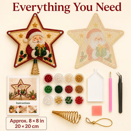 🔥Last Day 49% OFF - 🎄🎅Pearl Diamond Art Christmas Tree Topper Kit