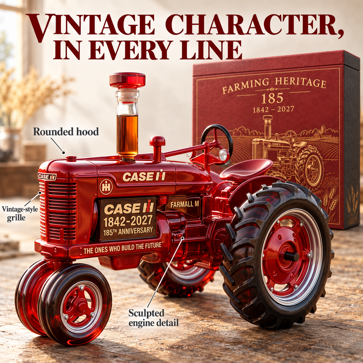 Case IH 185th Anniversary Whiskey Bottle