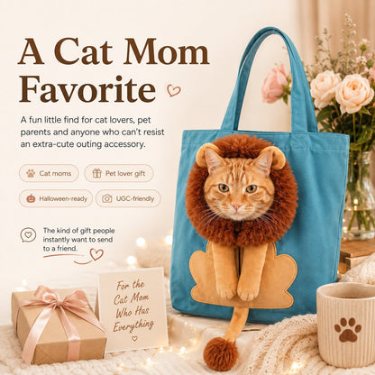 🦁🐱 Lion Mane Cat Carrier Tote