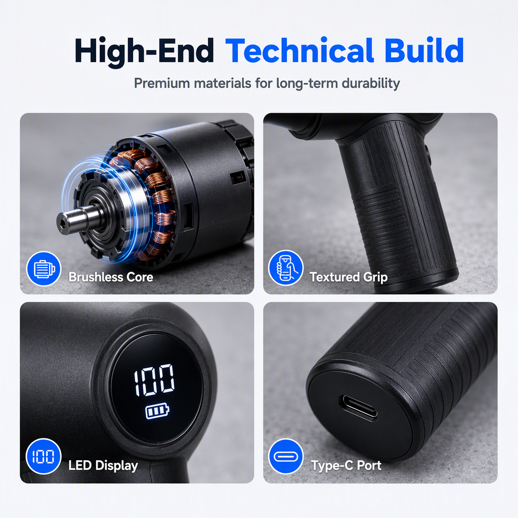 Handheld Wireless Mini High Speed Turbo Fan