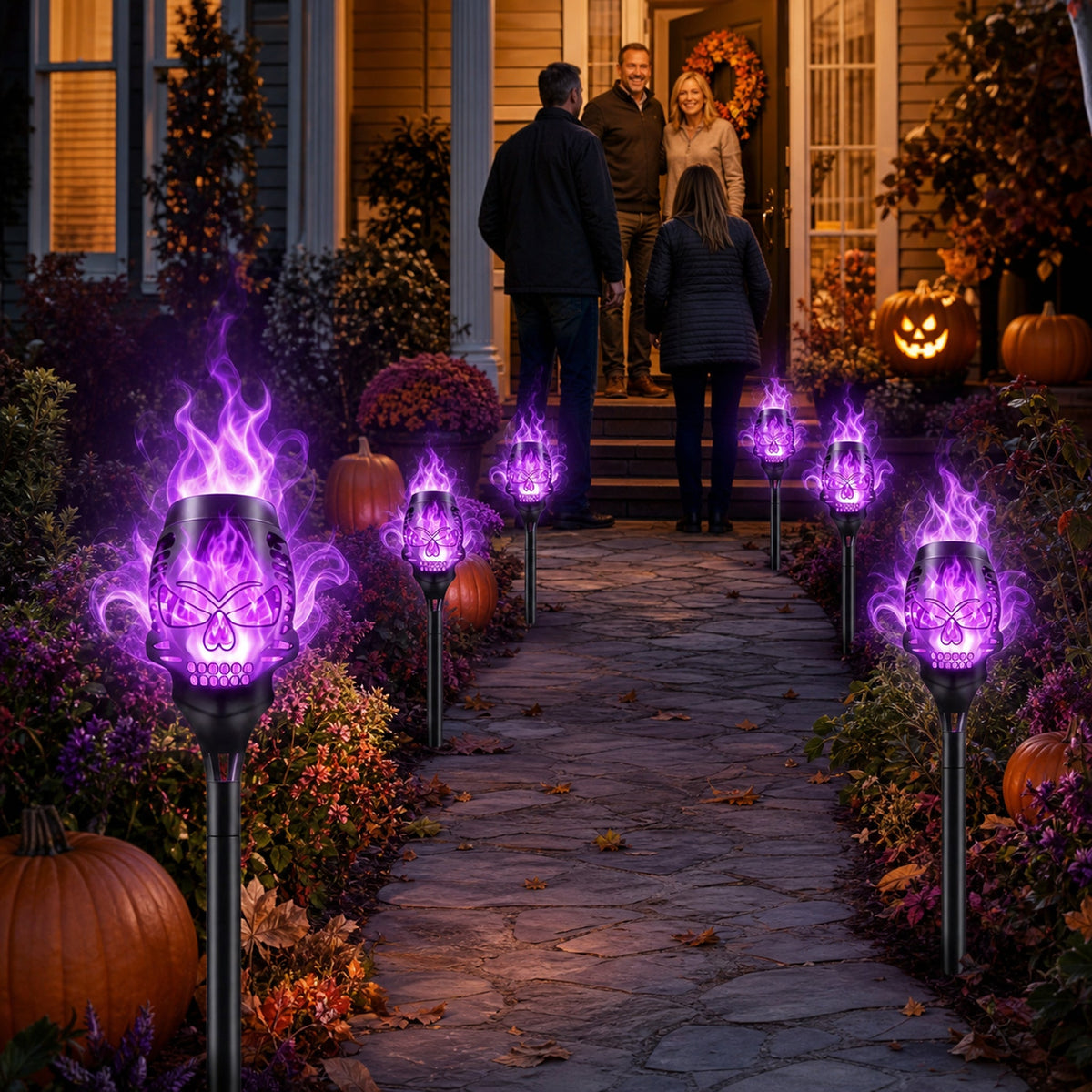 💀Halloween Solar Skull Flame Lights