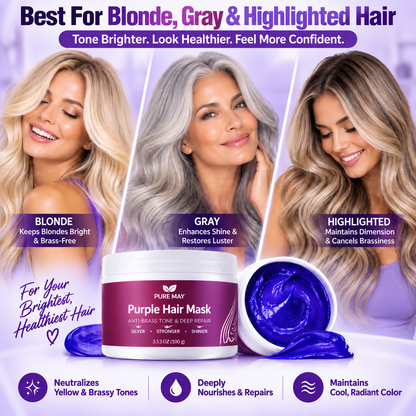 💜Anti-Yellowing Purple Hair Mask 💜 Say goodbye to Red Highlights!