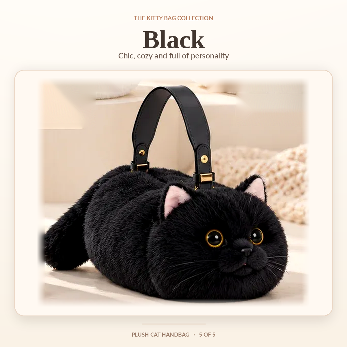🎉🐱 Plush Cat Handbag – Ultra-Soft Kitty Purse for Cat Lovers & Cute Everyday Outfits