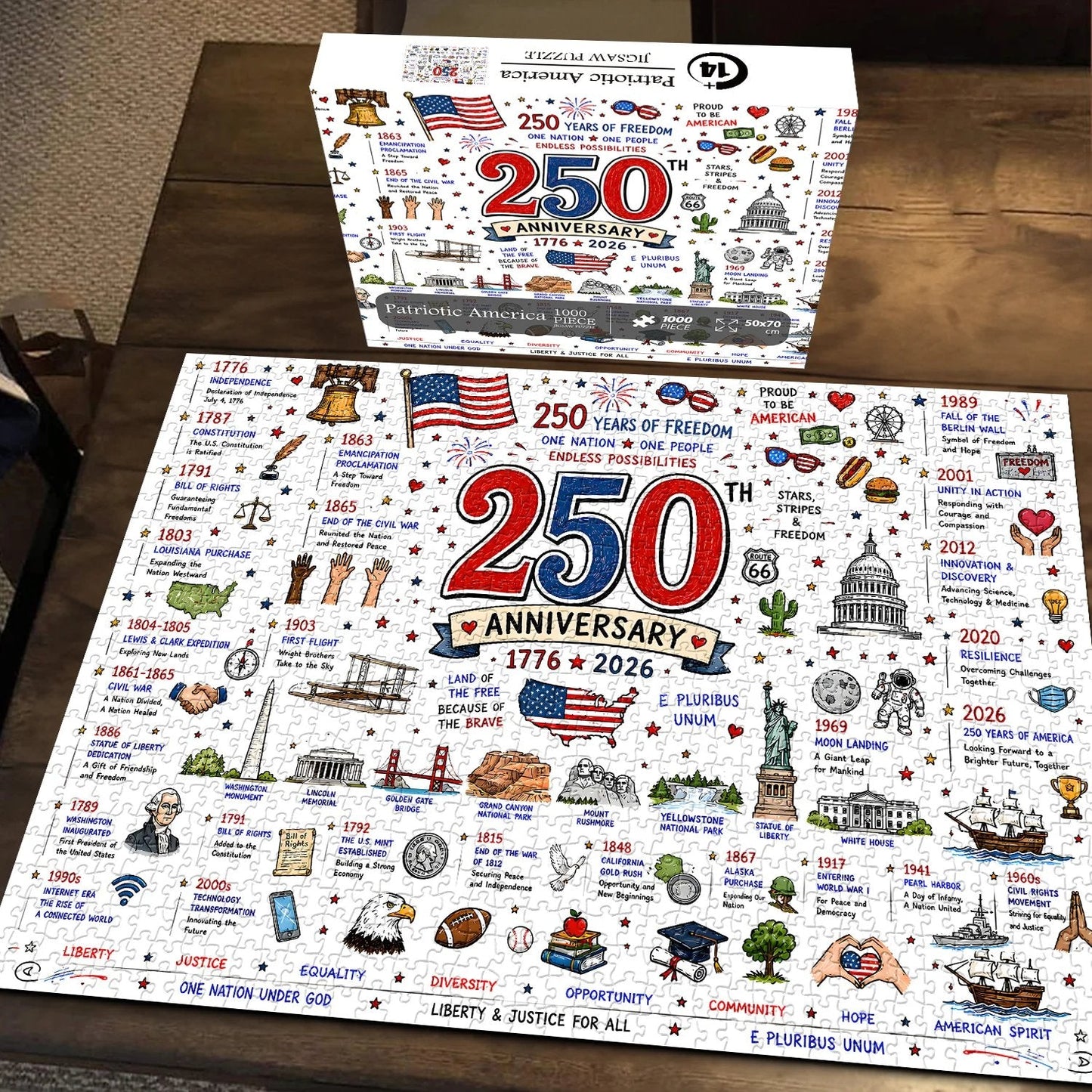 🔥Last Day 49% OFF🎁Patriotic America Jigsaw Puzzle 1000 Pieces