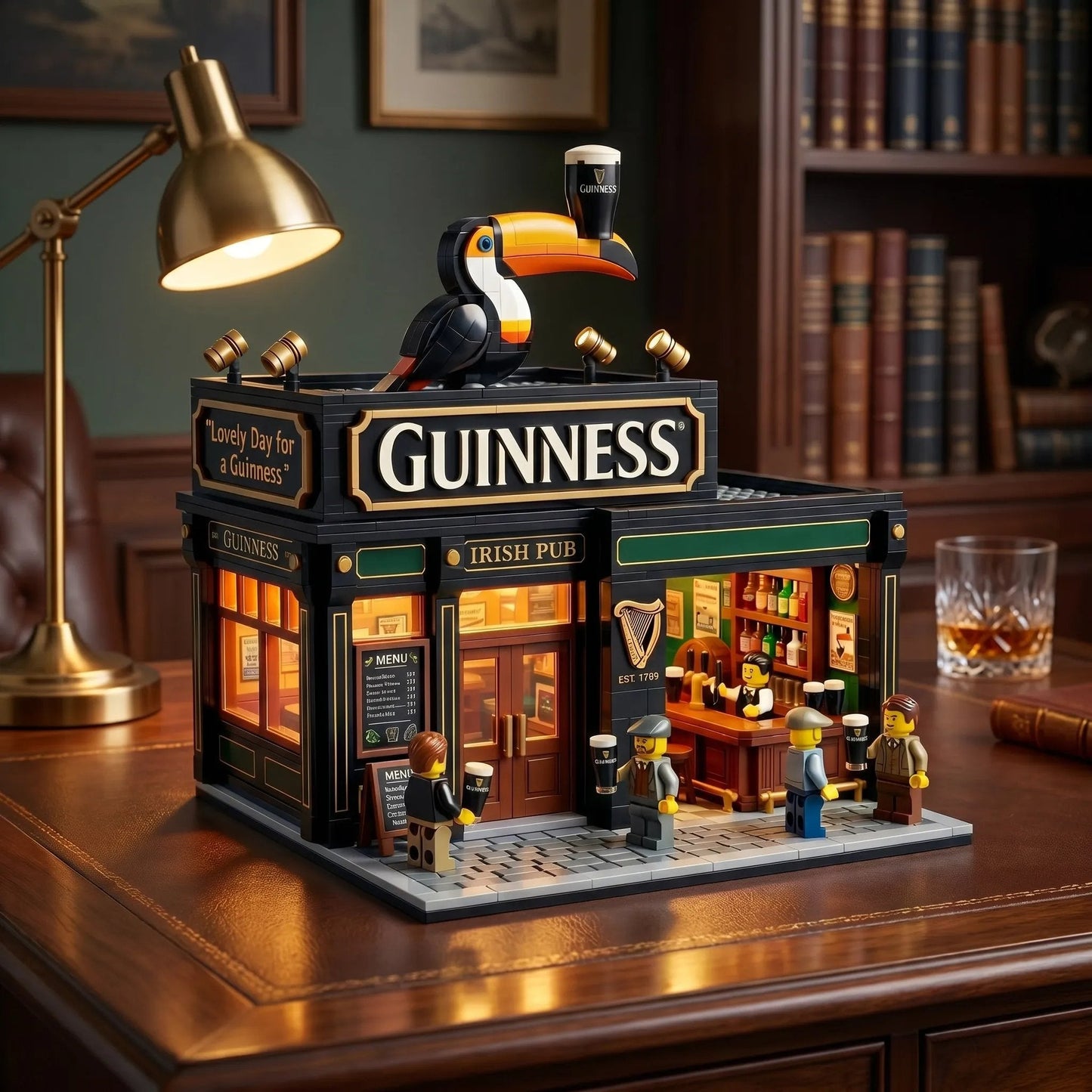Classic Irish Pub Building Blocks Set