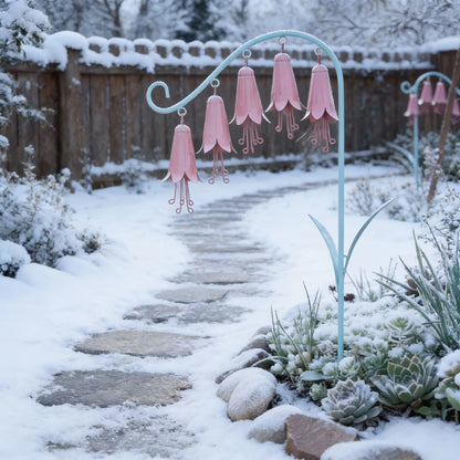 🌸🔔 Whispering Lily Garden Chime – Floral Metal Stake for Peaceful Outdoor Spaces
