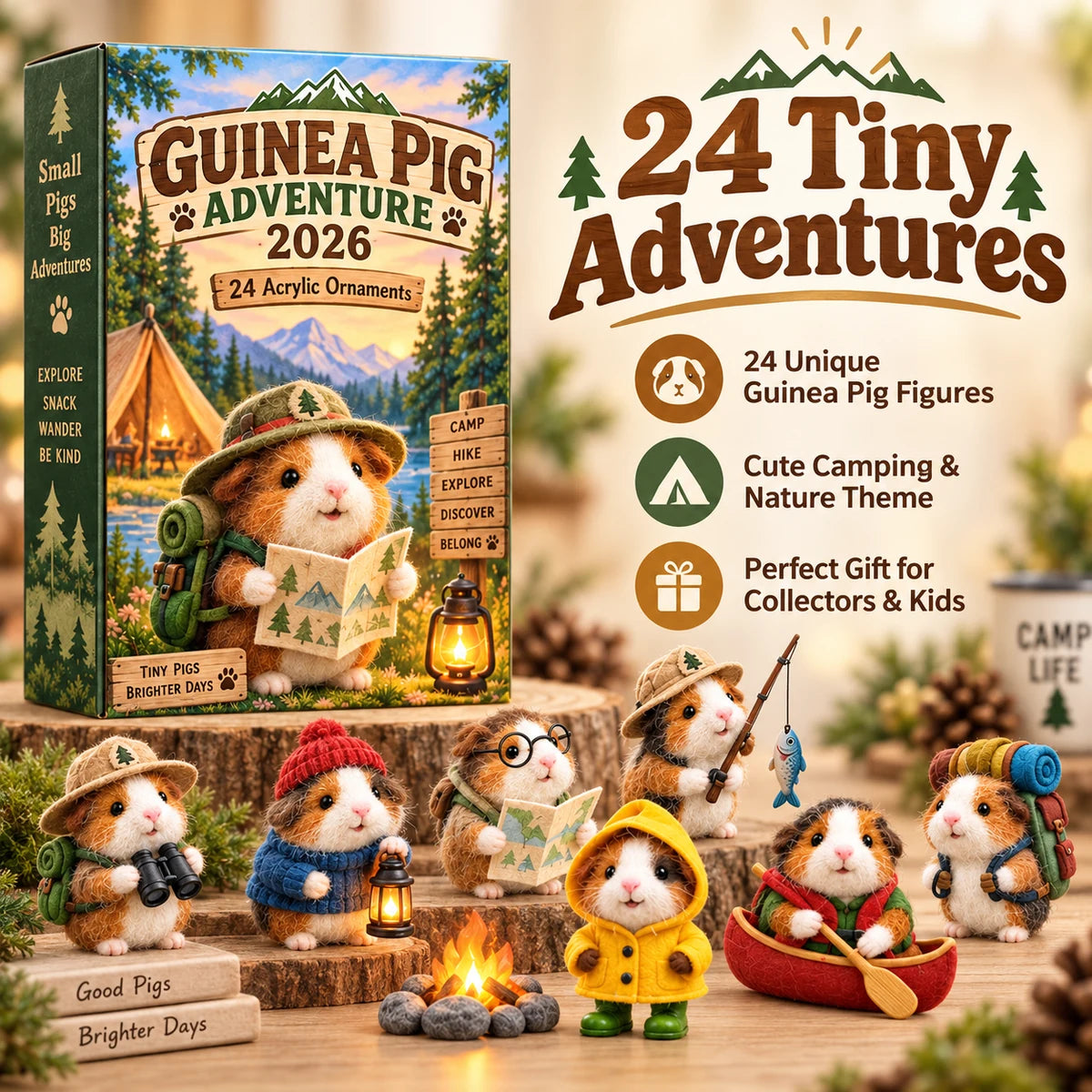 Guinea Pig Adventure 2026 advent calendar with tiny adventure themed guinea pig surprises