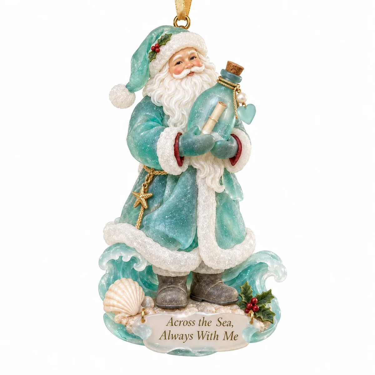 🎄Coastal Santa Christmas Ornament