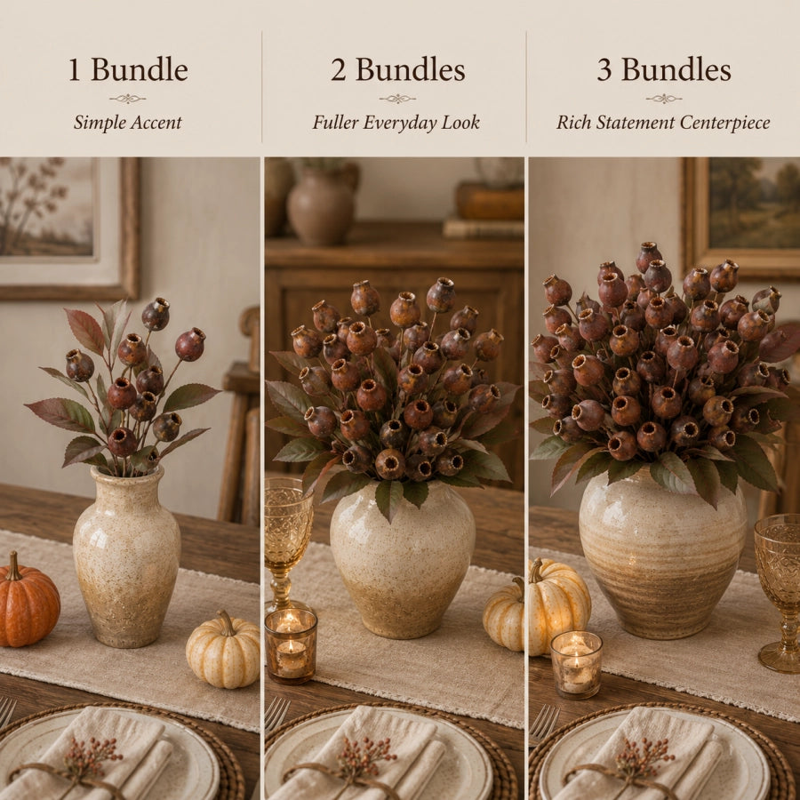 💐Vintage Faux Seed Pod Bundle