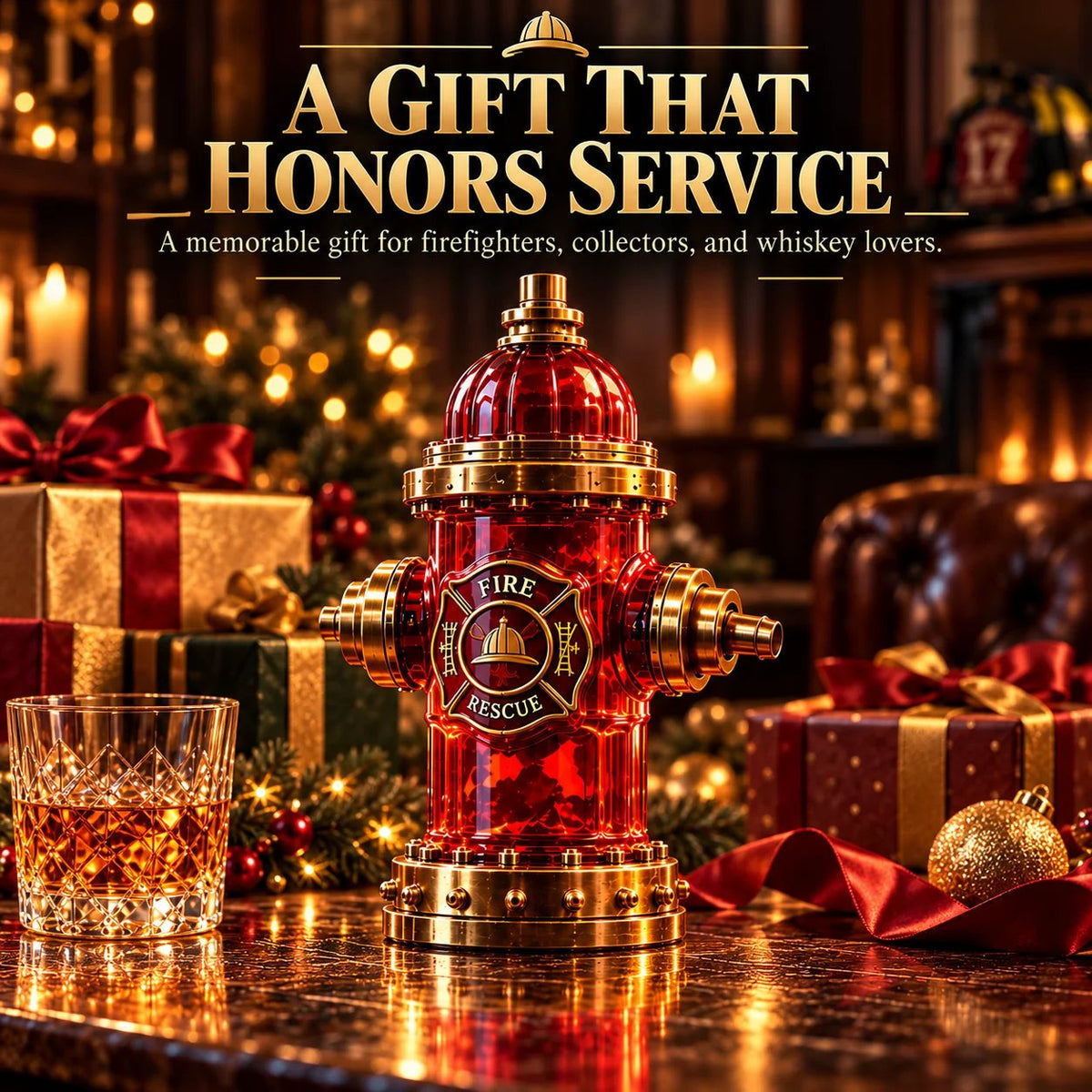Firehouse Reserve™ — Firefighter Tribute Whiskey Decanter