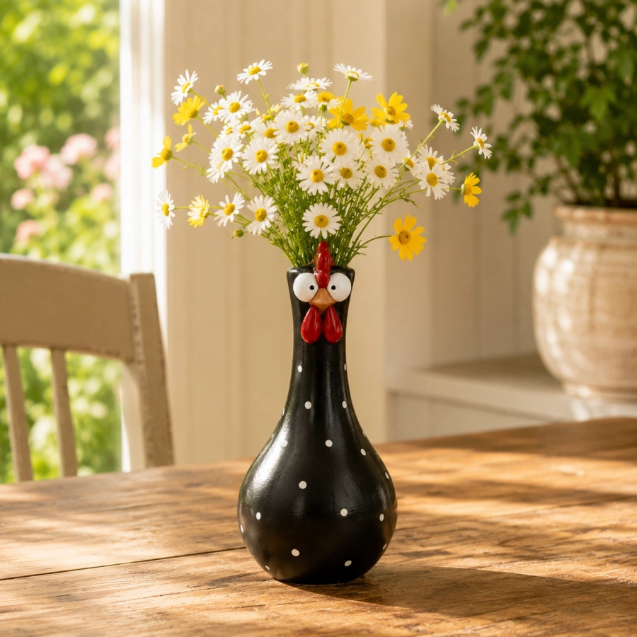 Cluck & Bloom™ Whimsical Chicken Flower Vase