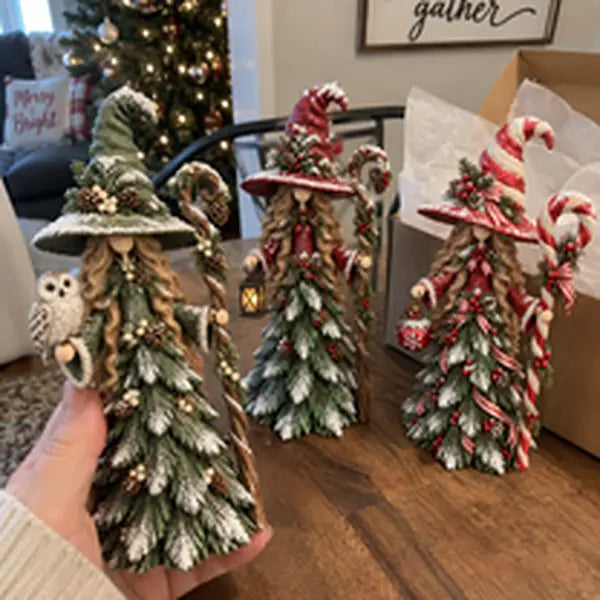 Customer-style photo of the Christmas figurines displayed at home