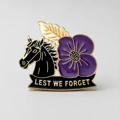 🎁 Limited Edition War Horse Purple Poppy 111th Anniversary Remembrance Brooch