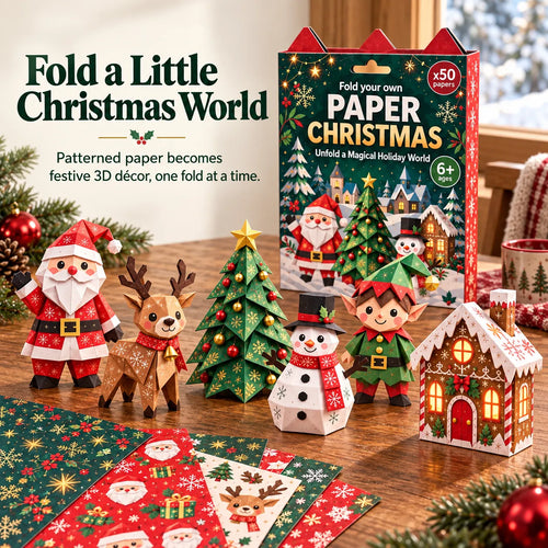 🎄✨ Create Your Own Christmas Magic – Easy 3D Layered Paper Craft Kit for Beginners