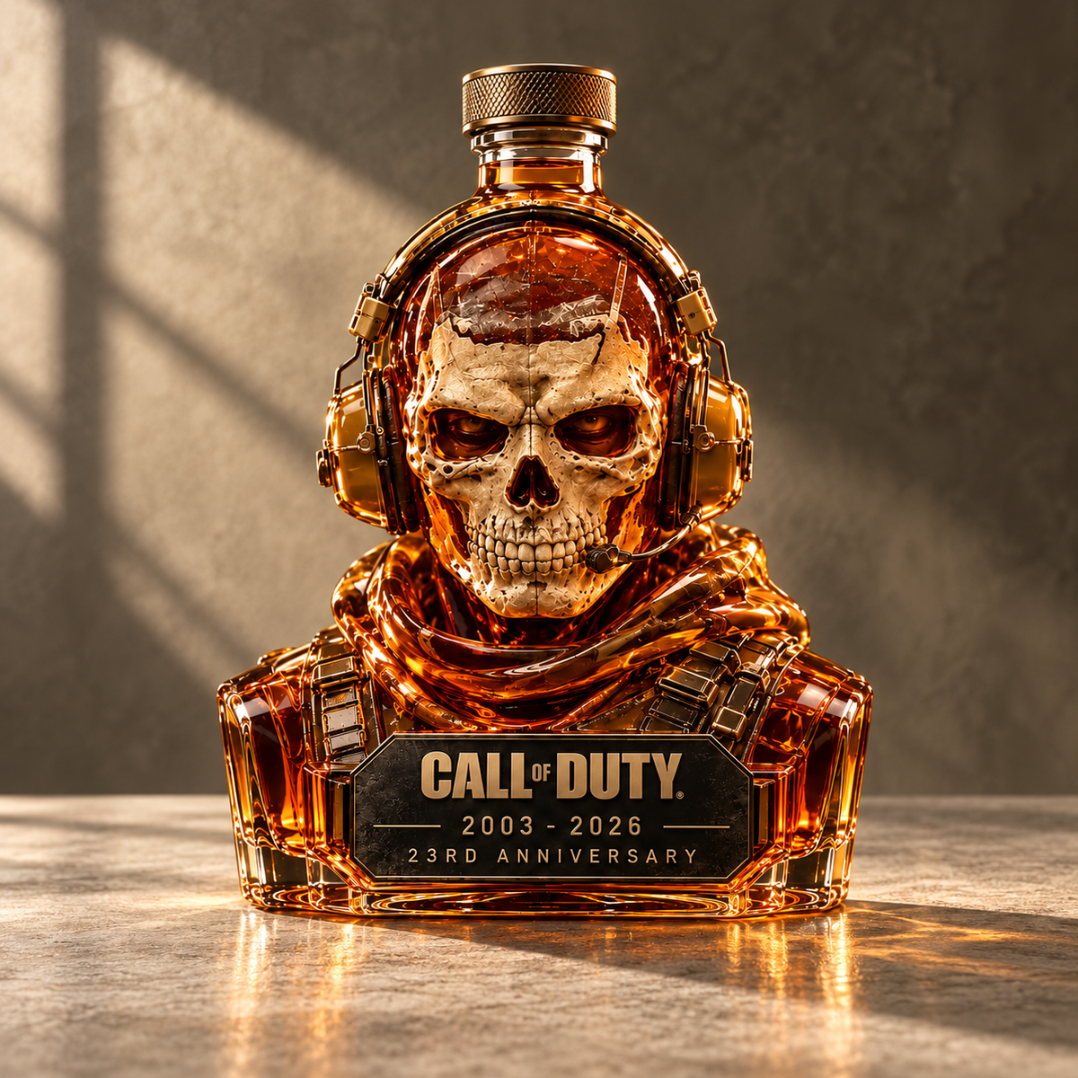 Call of Duty Ghost 23rd Anniversary Commemorative Whiskey Decanter