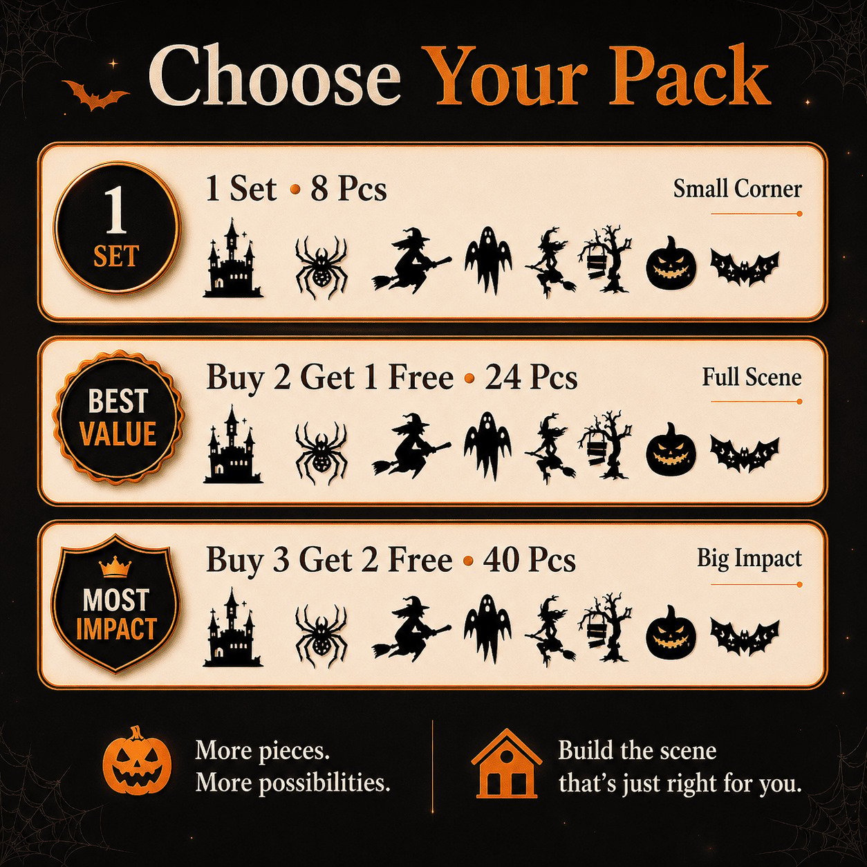 🔥Last Day 50% OFF 🎃 Halloween LED Silhouette Wall Light Stickers