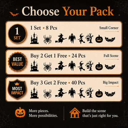 🔥Last Day 50% OFF 🎃 Halloween LED Silhouette Wall Light Stickers