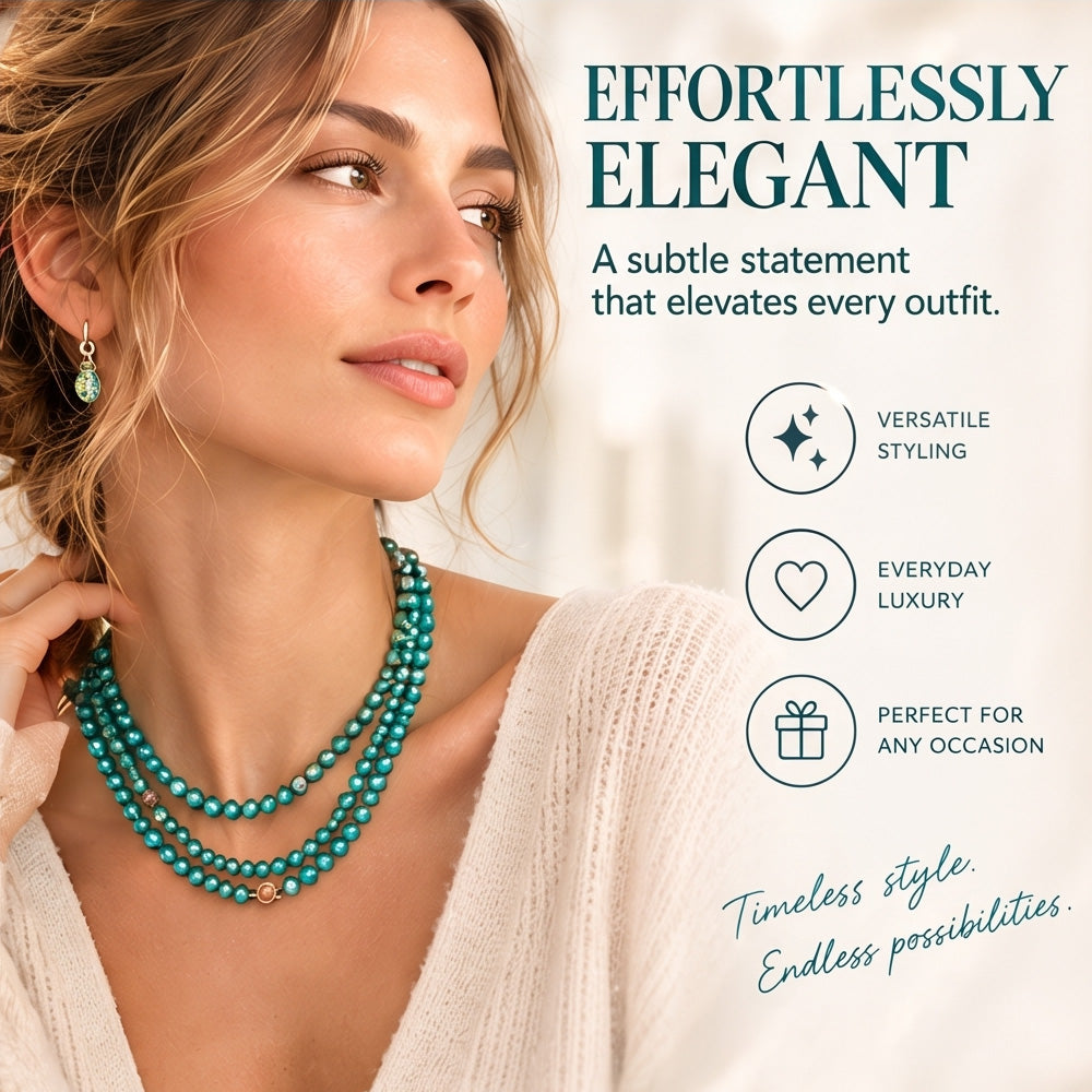 One Necklace 10 Looks – Turquoise Crystal ✨