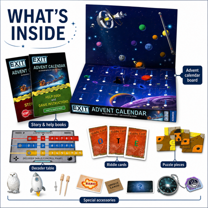 🎄 LAST DAY 49% OFF – 24-Day Cosmic Escape Room Advent Calendar🧩🚀