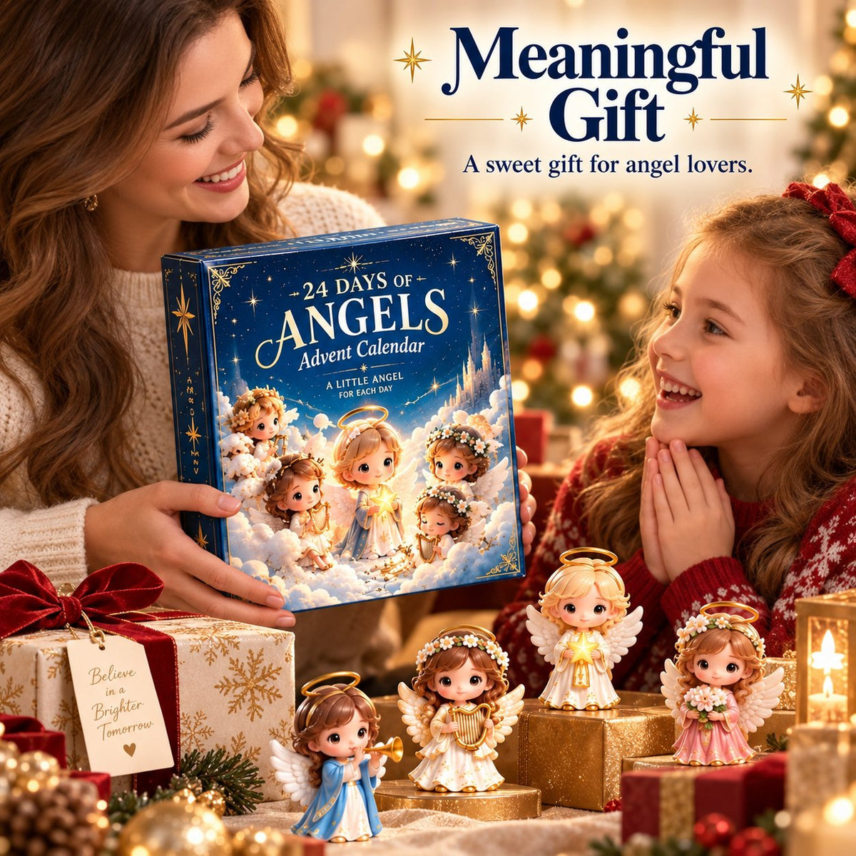 🕊️✨ 24 Days of Angel Blessings – Christmas Tree Ornament Countdown Collection